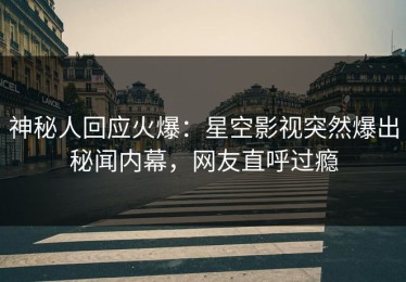 神秘人回应火爆：星空影视突然爆出秘闻内幕，网友直呼过瘾
