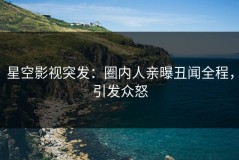 星空影视突发：圈内人亲曝丑闻全程，引发众怒