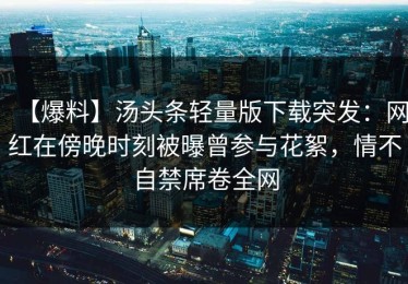 【爆料】汤头条轻量版下载突发：网红在傍晚时刻被曝曾参与花絮，情不自禁席卷全网