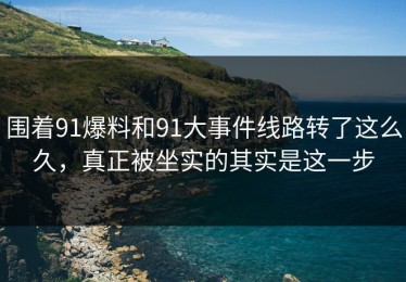 围着91爆料和91大事件线路转了这么久，真正被坐实的其实是这一步