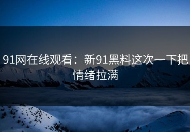 91网在线观看：新91黑料这次一下把情绪拉满